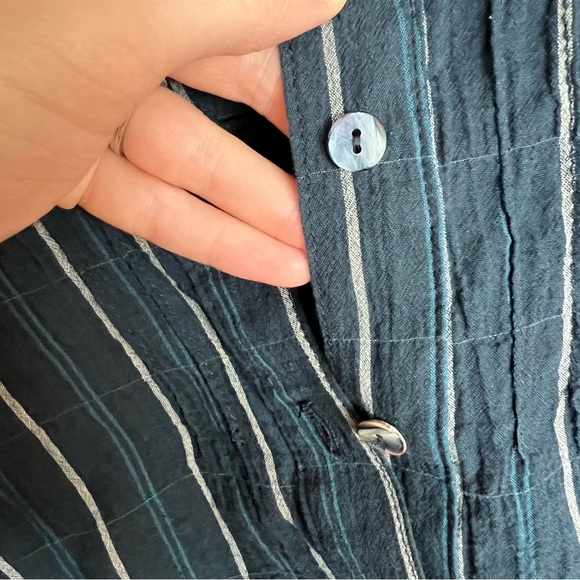 Pietsie Linen Blend Striped Atlin Top Size Extra Small - Picture 9 of 12